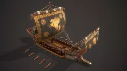 Ancient Ship 01 Low-poly 3D model