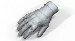 Army Gloves High Poly 3D model