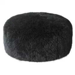 Aspyn Faux Fur Shag Ottoman 3D model