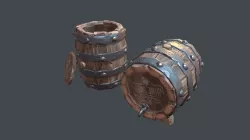Barrel Low-poly 3D model