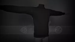 Black Winter Turtleneck Low-poly 3D model
