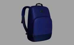 Blue Backpack - Character Accessory - Clothing Low-poly 3D model