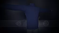 Blue Winter Turtleneck Low-poly 3D model