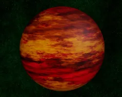 Brown dwarf star 2 Low-poly 3D model
