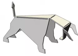 bull model from sheet metal 3D 3D model