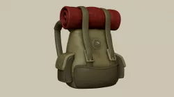 Camping Adventurer Backpack - Character Costume Low-poly 3D model