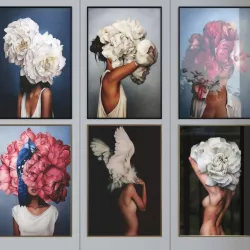 Canvas art with frame 002 3D model