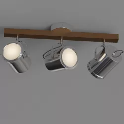 Carlton 3 Light Spotlight Bar Low-poly 3D model