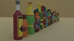 Cartoon alcohol Low-poly 3D model