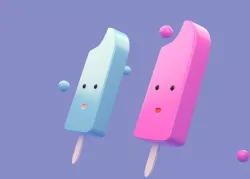 Cartoon Cute Ice Cream Low-poly 3D model