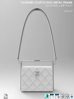 Chanel Clutch bag Metal frame 3D model
