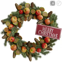 Christmas wreath 2 3D model