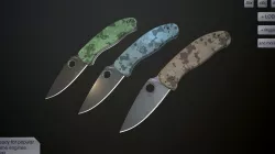 Clasp knives spider vol pack Low-poly 3D model