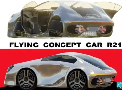 CONCEPT car R21 flying vehicle 3D model