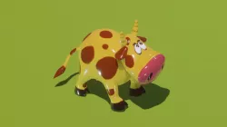 Cow Toy Low-poly 3D model