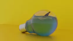 Creative Decoration with Light Bulb 3D model