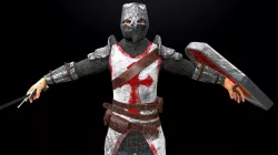 Crusader Low-poly 3D model