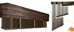 Dark Wood Venetian Blind - Blender 3D model