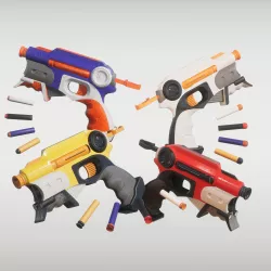 Dart Gun Low-poly 3D model