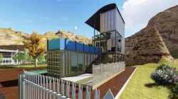 Desert resort made with Shipping containers   3D model