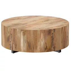 Dillon Spalted Primavera Round Wood Coffee Table 3D model