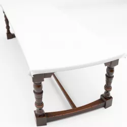 Dining wooden table cartoon 3D model