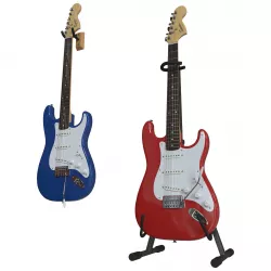 Electric Guitar Squier Affinity Stratocaster - Blue and Red 3D model