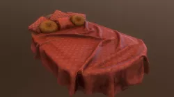 Fantasy Bed Low-poly 3D model