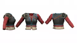 Female Medieval Top Low-poly 3D model