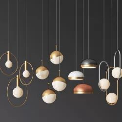 Four Hanging Light Set 07 3D model