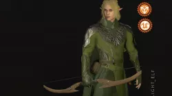 Game low poly 3D model Light Elf Low-poly 3D model