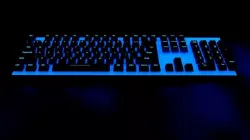 Gaming keyboard blue 3D model