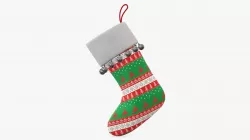 Gift Christmas stocking 02 3D model