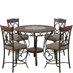 Glambrey Counter Height Dining Table VS CHAIR FULL SET Low-poly 3D model