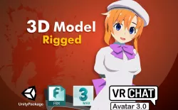 Higurashi no Naku Koro ni Rena VRChat 3D model