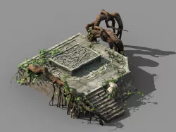 Huaguoshan-Faction-Big Tree Root 01 3D model
