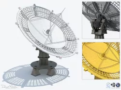 Huge Satellite Dish  Low-poly 3D model