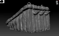 Human Torture Table with Hooks 3D model