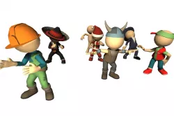 Hyper-Casual Characters pack Low-poly 3D model