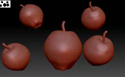 Iconic Apple 3D model
