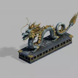 Imperial City-Shabak-Dragon Carving 02 3D model