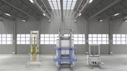 Industrial forklift assembly 3D model