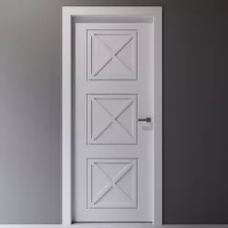 Interior door in art deco style 3D model