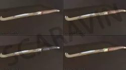 Knife cheese Laguiole style Low-poly 3D model