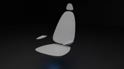Levitating sci-fi chair Low-poly 3D model
