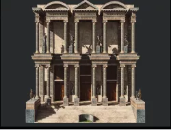 Library Of Celsus - Ephesus PBR Low-poly 3D model