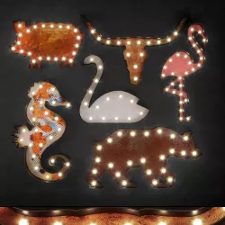 Lighted Metal sign Set 25 3D model