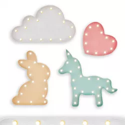 Lighted Metal sign Set 30 3D model