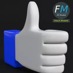 Like button 3D model