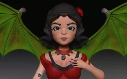Little Dragon girl Character 3D model